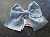 Strik licht blauw met steentjes