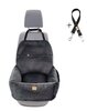 "Ero Soft" Dog Car Seat VELVET Water Repellent BLACK M