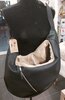 FIFI CARRIER BAG LUNO SUMMER BLACK LEATHER + TAUPE PLUCHE + SILVER