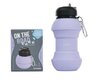 M-PETS on the road lavendelpaars opvouwbare waterfles voor honden 2-in-1 