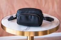 F&amp;C VEGAN DOG MOM BAG BLACK