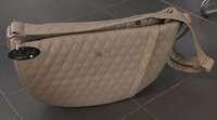 BANDOLIERA WITH ZIP SQUARE TAUPE S2