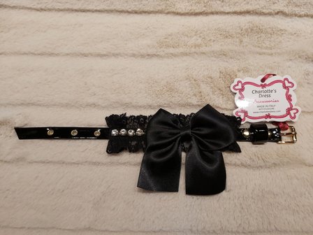 Vania halsband nero zwart 25cm