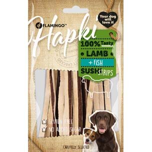 HAPKI LAMB &amp; FISH SUSHI STRIPS 85GR