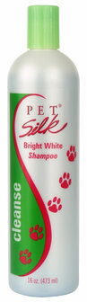 PET SILK BRIGHT WHITE SHAMPOO 473ML