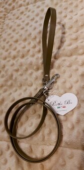 PICCOLI PETS PLAIN LEASH MILITARY/SILVER