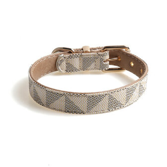 CATWALK DOG - GEO COLLAR BEIGE