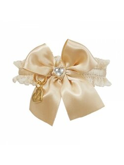 PP DENTELLE BOW COLLAR COOKIE/GOLD