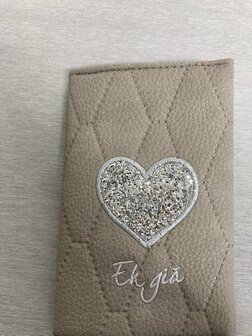 EH GIA PASPOORT HOESJE SQUARE GRIJS+ ZILVER HART