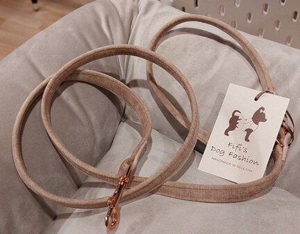 FIFI LEASH NORMAL BEIGE + ROSE GOLD