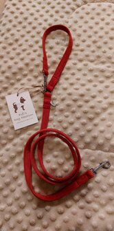 FIFI LEASH NORMAL RED + ZILVER