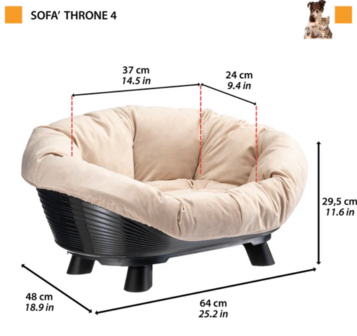 SOFA THRONE 4 ZWART