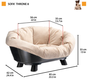 SOFA THRONE 8 ZWART