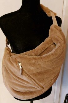 FIFI CARRIER BAG LUNO FUR BEIGE