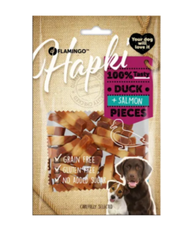 Snack Hapki Stukjes met eend &amp; met zalm - 85gr