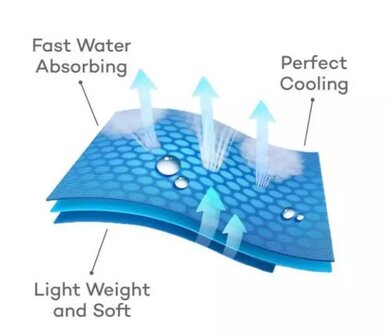 TAURO PRO LINE Drying and cooling pet towel 64x43 cm green