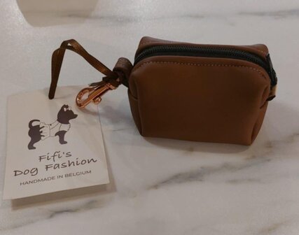 FIFI Poobag Zipper Brown leather