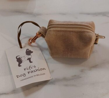 FIFI Poobag Zipper Velvet Beige