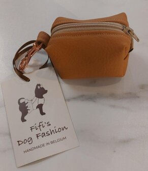 FIFI Poobag Zipper caramel leather