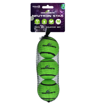 Dog Comets Tennisbal Met Pieper Neutron Star M Groen (3-pack)