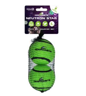 Dog Comets Tennisbal Met Pieper Neutron Star L Groen (2-pack)