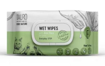 TAURO PRO LINE wet wipes for dogs and cats coat care 40 pcs