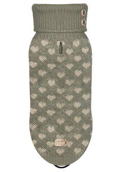 M&amp;P ALICE PULL KAKI ET COEUR DORE