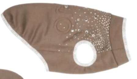 LIU JO SWEATSHIRT WITH RHINESTONES CARAMEL