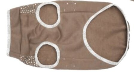 LIU JO SWEATSHIRT WITH RHINESTONES CARAMEL