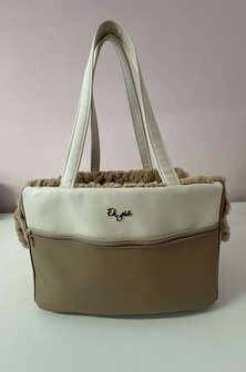 EH GIA MADEMOISELLE BAG COGNAC/CREAM