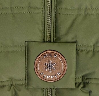 MP AUBIN JACKET HARNESS KAKI/FOURRURE MARRON