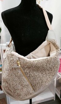FIFI CARRIER BAG LUNO S2 SUMMER BEIGE LEATHER/CURL LIVER + GOLD