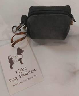 FIFI Poobag Zipper forest black velvet