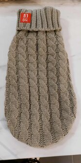 51DN teckel cable sweater taupe