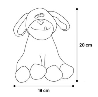 SPEELGOED FLOREO ZITTENDE HOND BEIGE