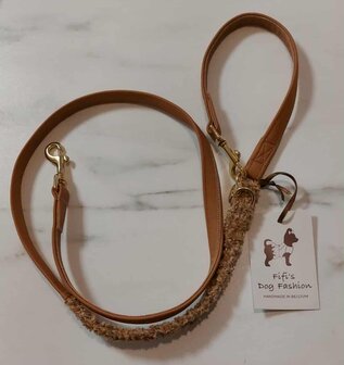 FIFI LEASH NORMAL CURL COGNAC + GOLD