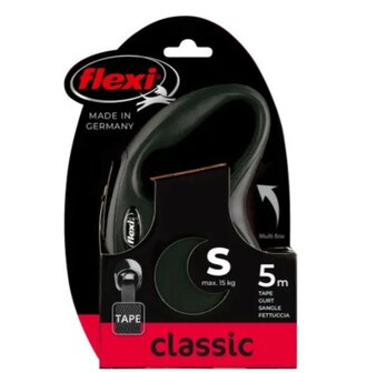 Flexi Rollijn Classic Band Zwart S