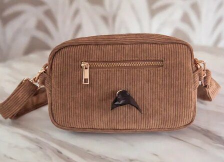 F&amp;C FANCY DOG MOM BAG RIB BROWNY