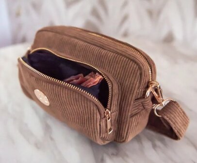 F&amp;C FANCY DOG MOM BAG RIB BROWNY