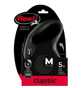 Flexi Rollijn Classic Band Zwart M