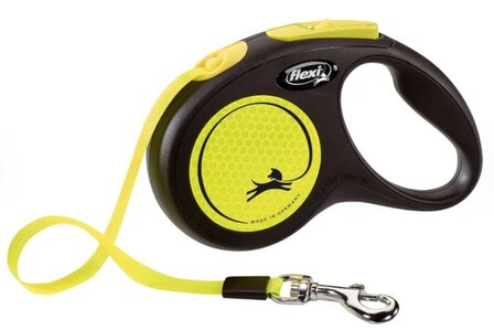 Flexi Rollijn New Neon Band Fluo geel S