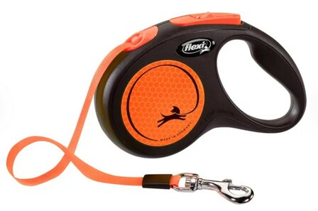 Flexi Rollijn New Neon Band Fluo oranje S