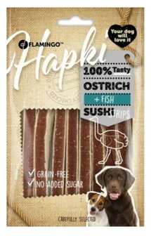 Snack Hapki Sushi strips met struisvogel &amp; vis