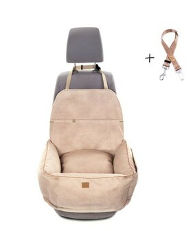 "Ero Soft" Dog Car Seat VELVET Water Repellent BEIGE M