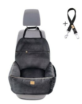 "Ero Soft" Dog Car Seat VELVET Water Repellent BLACK M