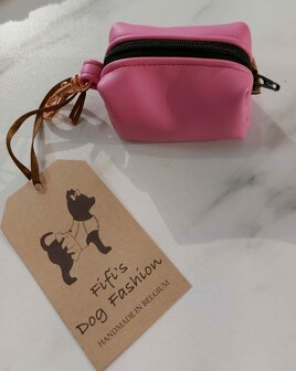 FIFI Poobag Zipper bubblegum + rose gold