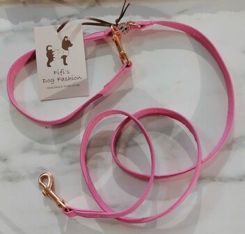 FIFI LEASH NORMAL BUBBLEGUM + ROSE GOLD