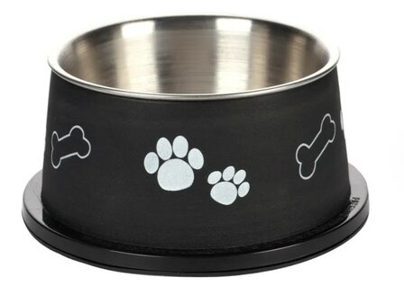 Eet- en drinkpot Langorige Kena Rond Zwart &amp; Zilver 13cm