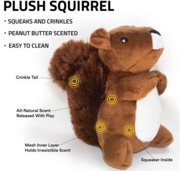 Playology Plush Squirrel - Peanut Butter - Small