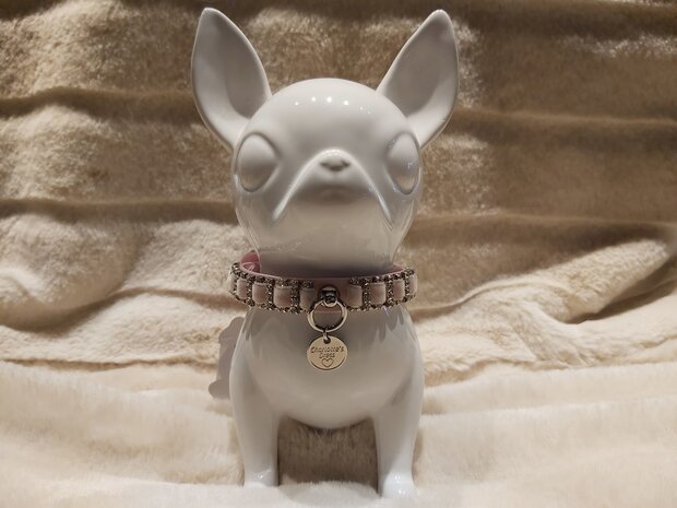 Arianna halsband roze laké